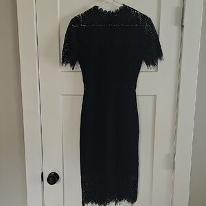 Lulu's Black Lace Midi Dress
